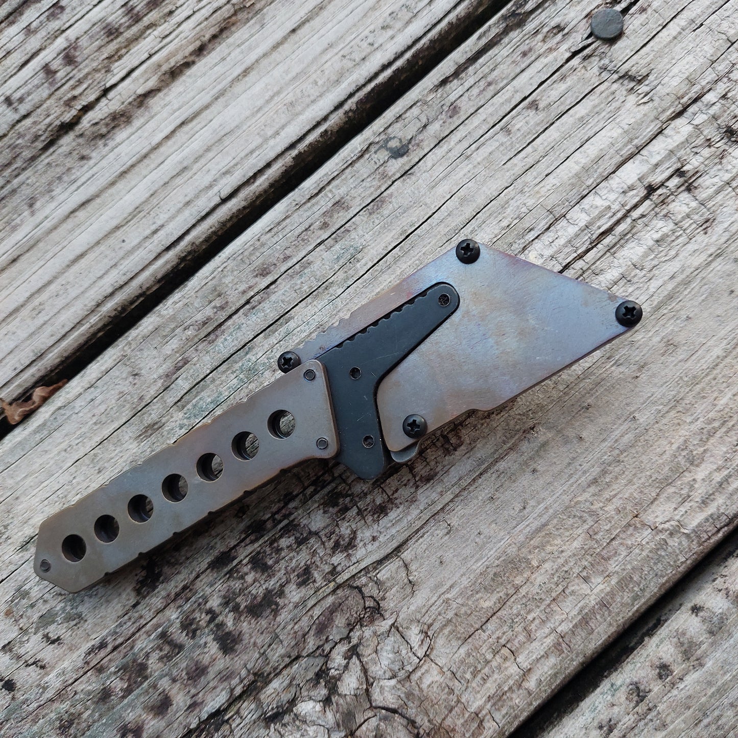 Teale Designs Tools Mini Fixed Utility Knife - Flamed Black Oxide