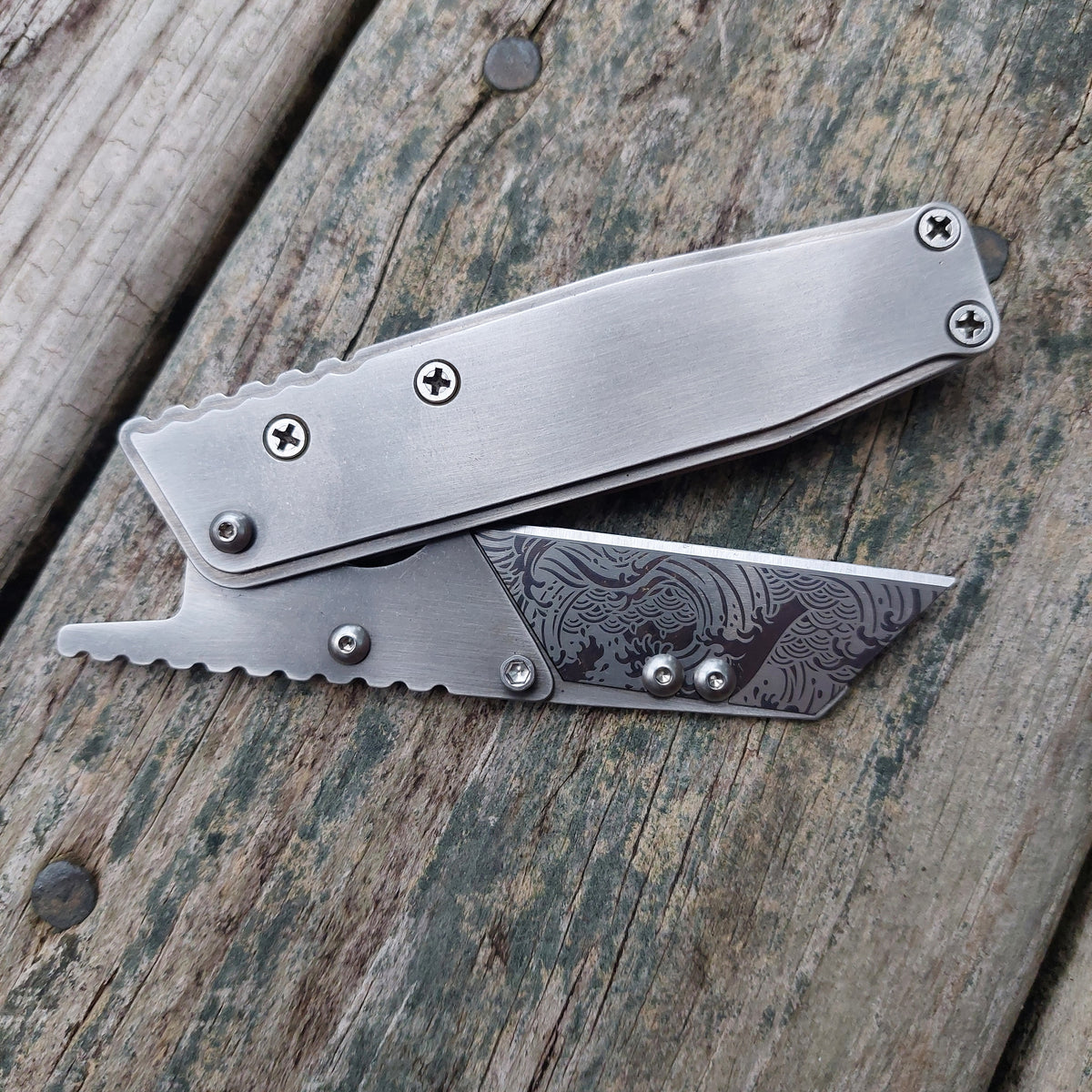TD Tools Utility Knife Old Skool Friction Folder - Polished