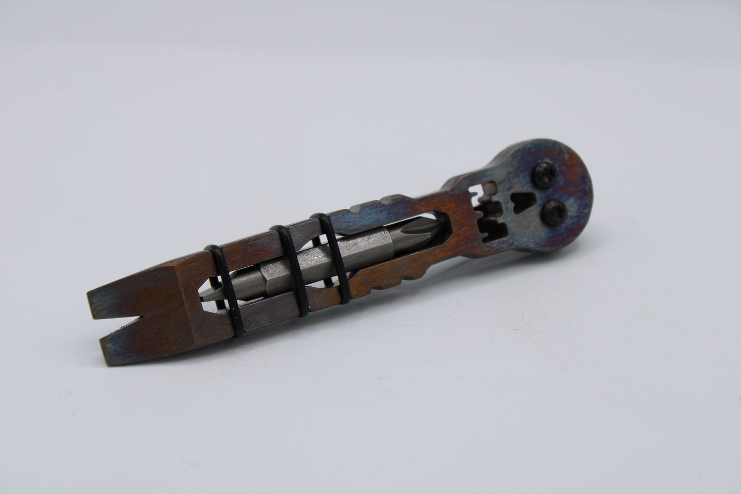Teale Designs Tools Stainless Skull Fork Pry - Flamed