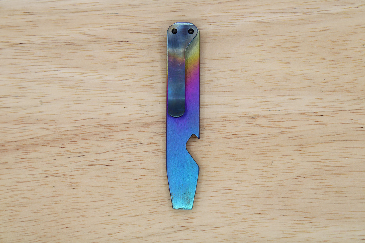 Teale Designs Tools Stocky Titanium Pocket Pry Bar - Rainbows
