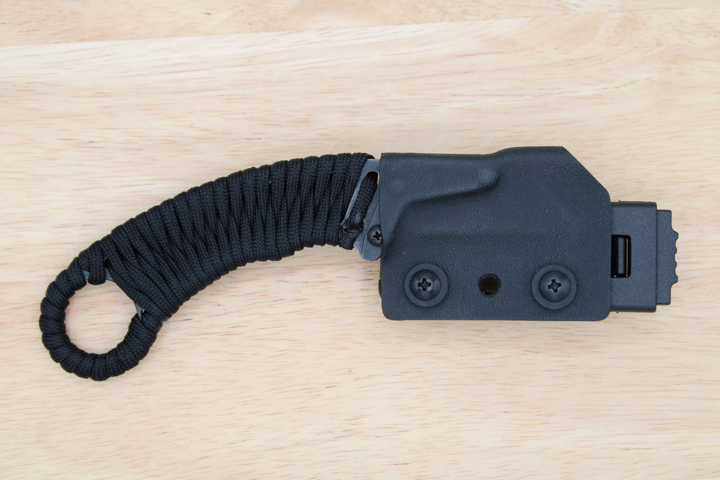 TD Tools Para-K.U.K Black/Black Oxide - Fixed Blade Paracord Karambit Utility Knife Kydex Sheath