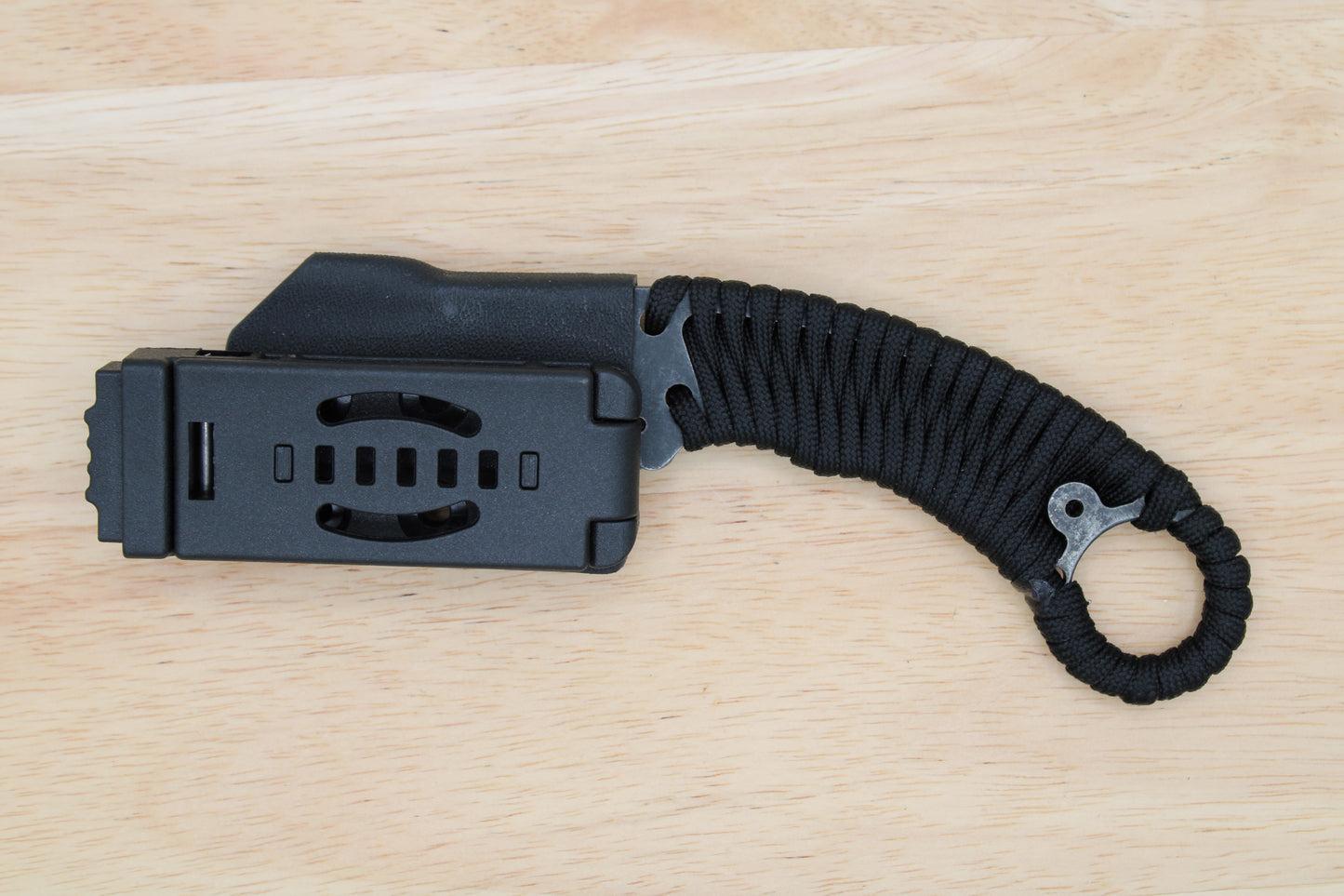 TD Tools Para-K.U.K Black/Black Oxide - Fixed Blade Paracord Karambit Utility Knife Kydex Sheath