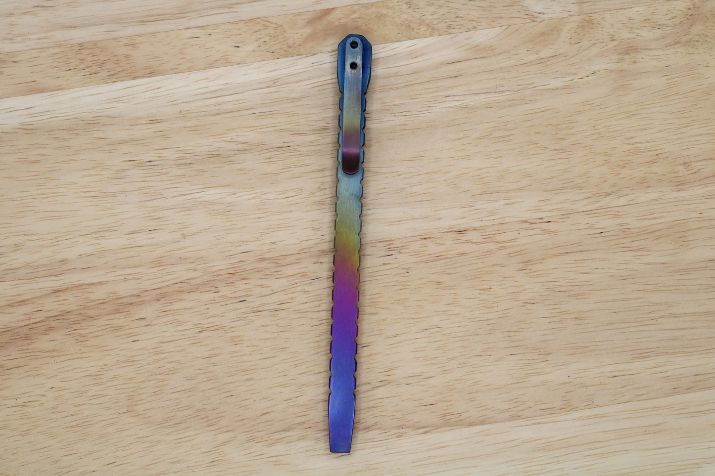 TD Pen Ti Pry - Titanium Tactical Flathead Prybar Breacher Rainbows