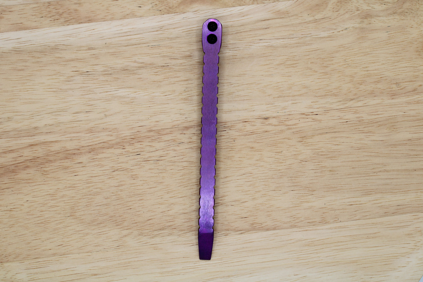 TD Pen Ti Pry - Titanium Tactical Flathead Prybar Breacher Purple Ano