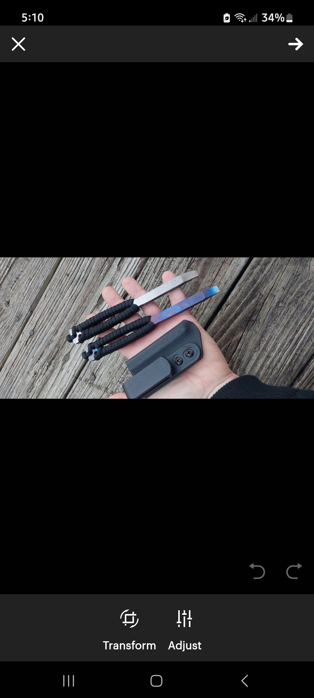 Tactical Flathead "Shorty TSA Approved" Prybar Screwdriver Breacher with IWB Kydex Holster