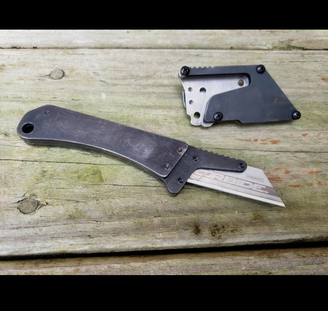 TD Tools Curve Fixed Blade Utility Knife - Black Oxide