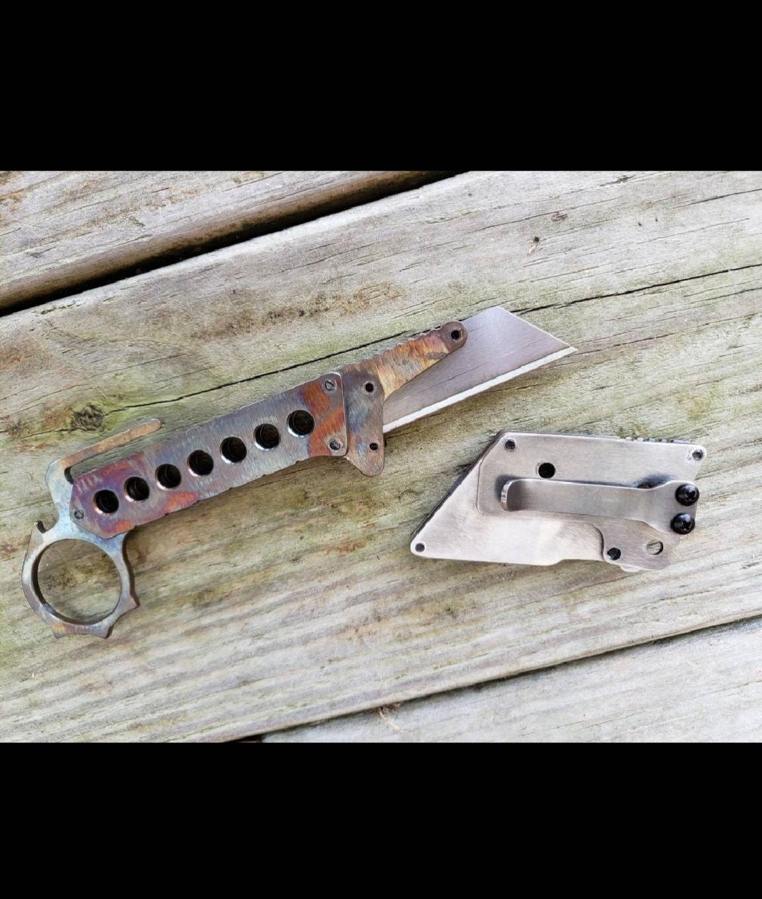 TD Tools Fixed Blade Ring Style Utility Knife - Flamed