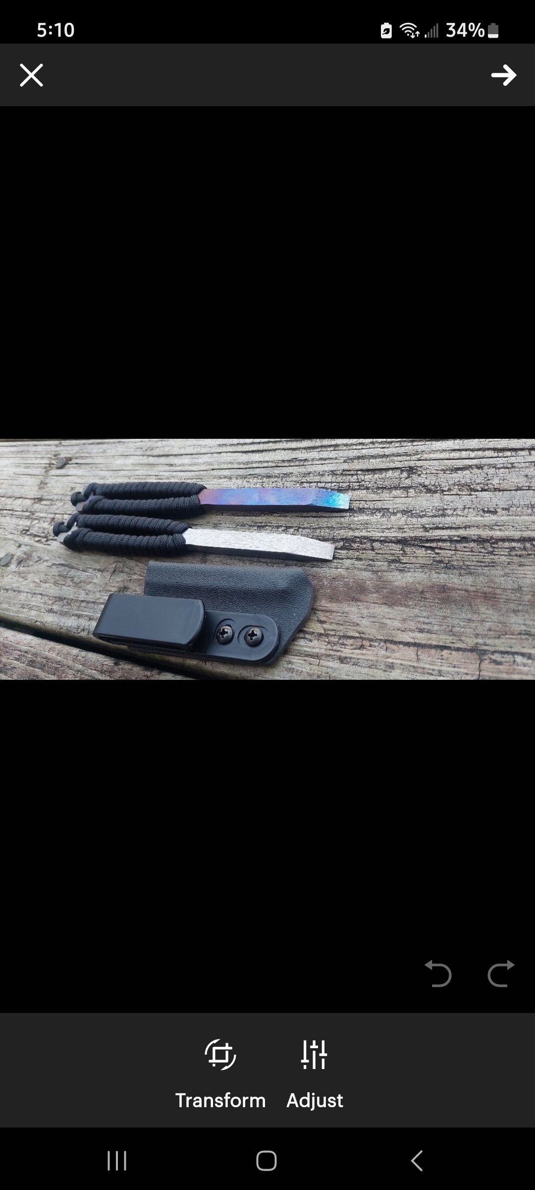 Tactical Flathead "Shorty TSA Approved" Prybar Screwdriver Breacher with IWB Kydex Holster