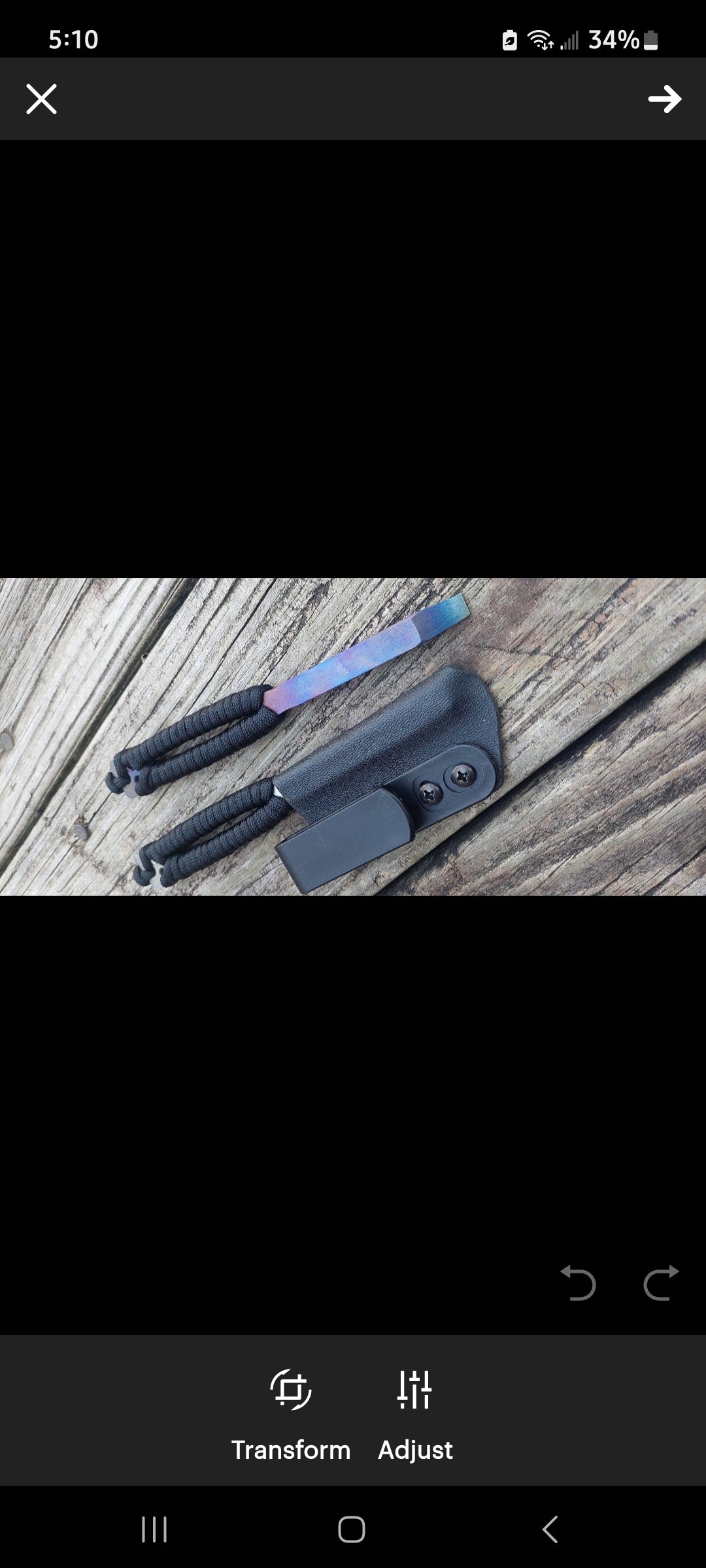 Tactical Flathead "Shorty TSA Approved" Prybar Screwdriver Breacher with IWB Kydex Holster