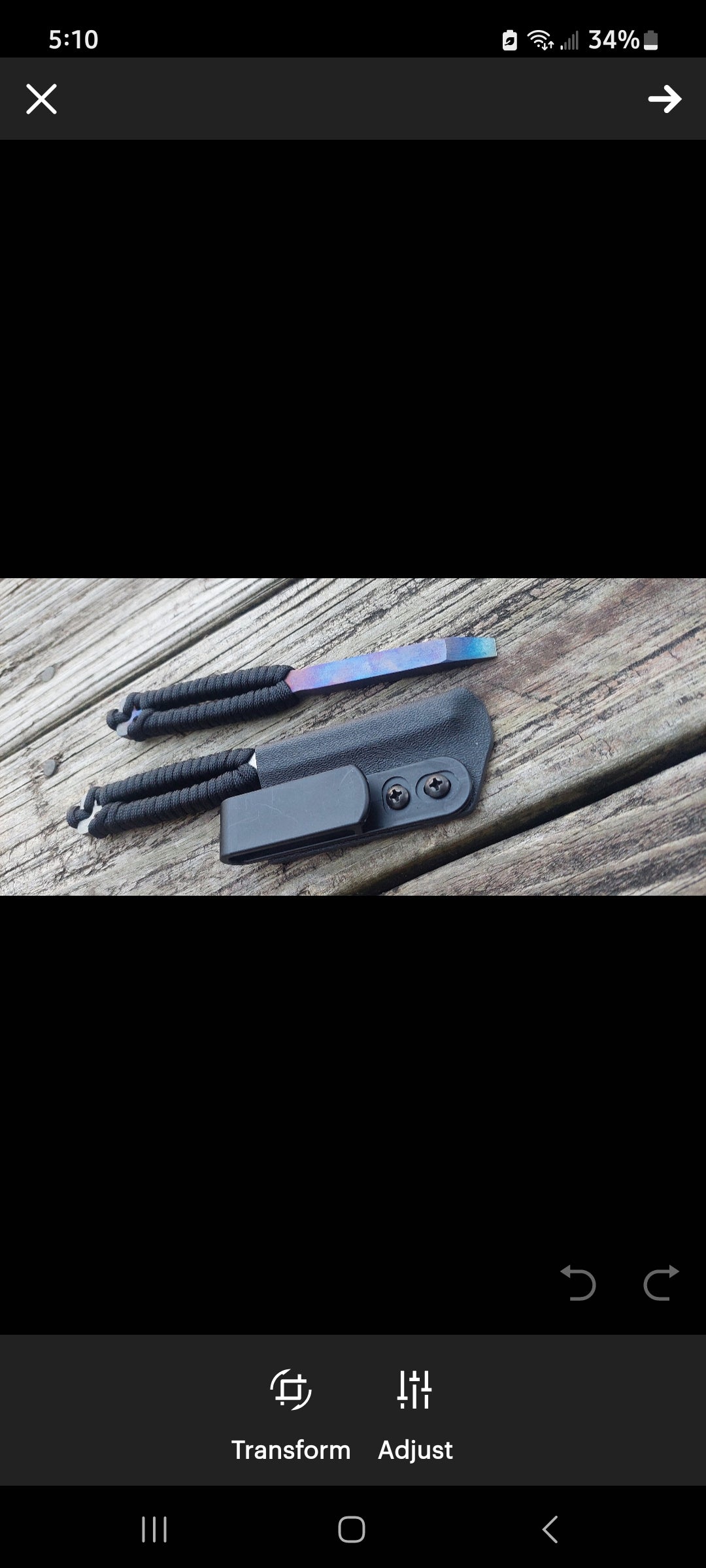 Tactical Flathead "Shorty TSA Approved" Prybar Screwdriver Breacher with IWB Kydex Holster