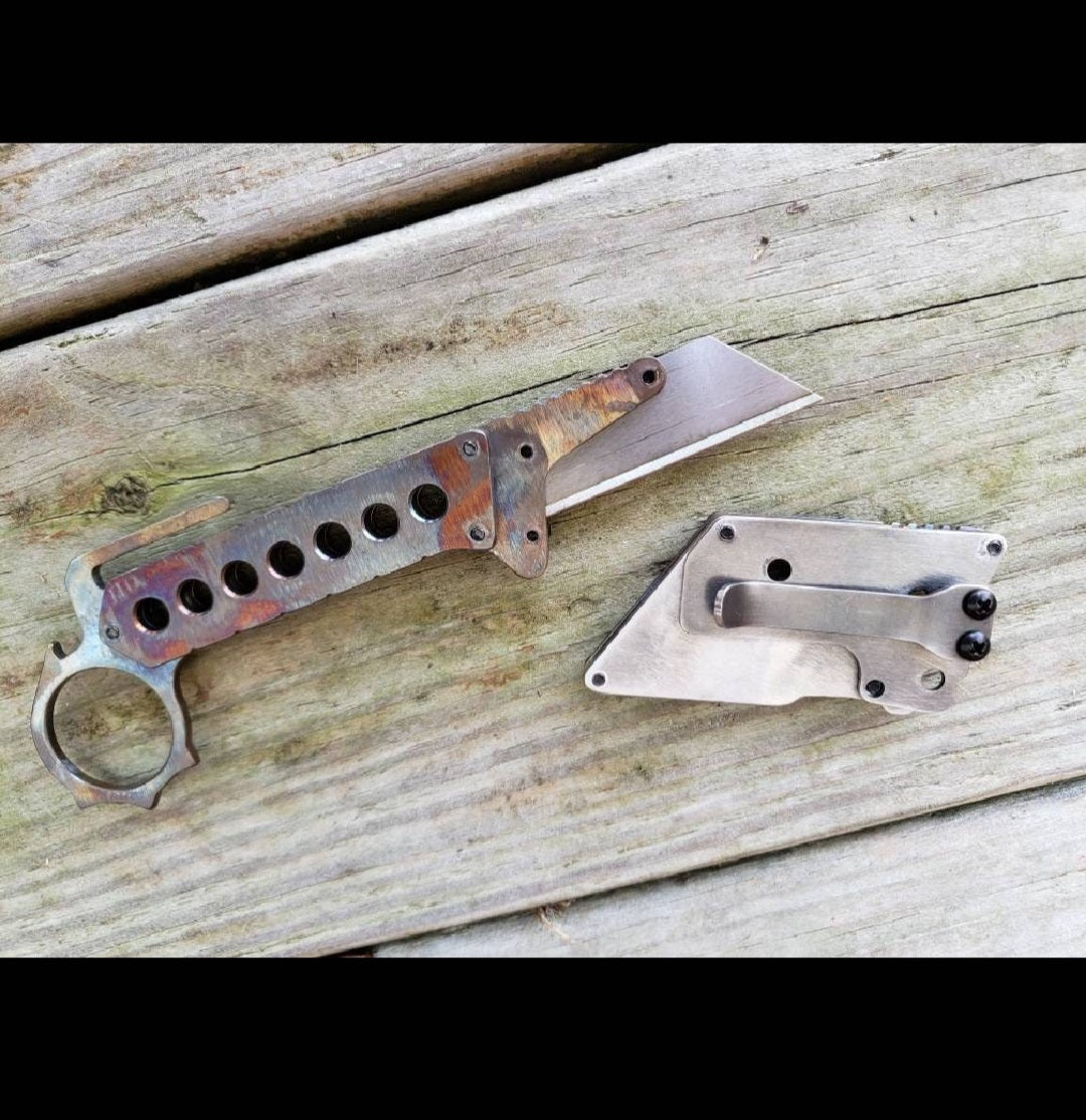 TD Tools Fixed Blade Ring Style Utility Knife - Flamed