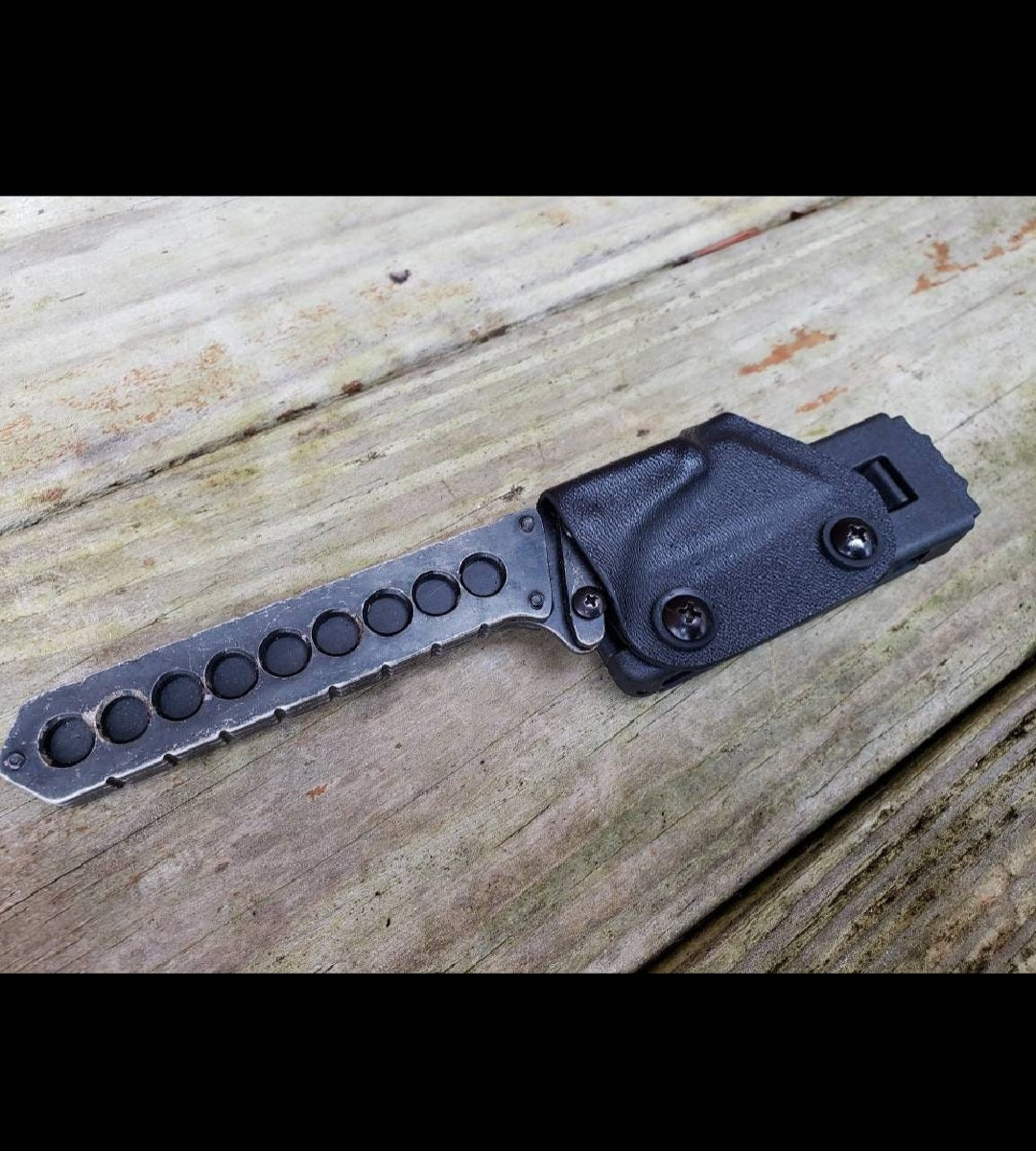 TD Tools Straight Fixed Utility Knife - Holes Black Oxide