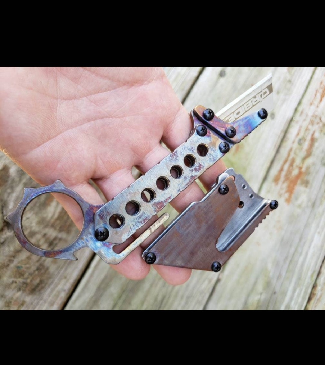TD Tools Fixed Blade Ring Style Utility Knife - Flamed