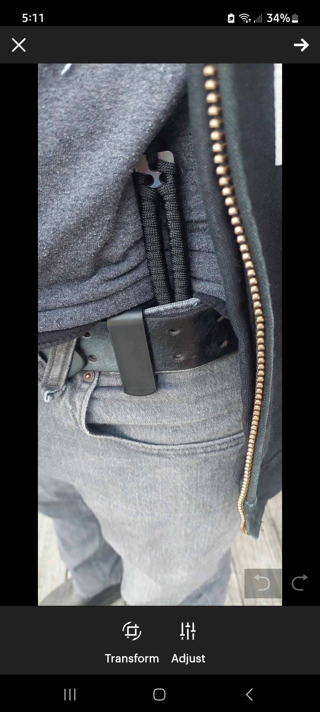 Tactical Flathead "Shorty TSA Approved" Prybar Screwdriver Breacher with IWB Kydex Holster