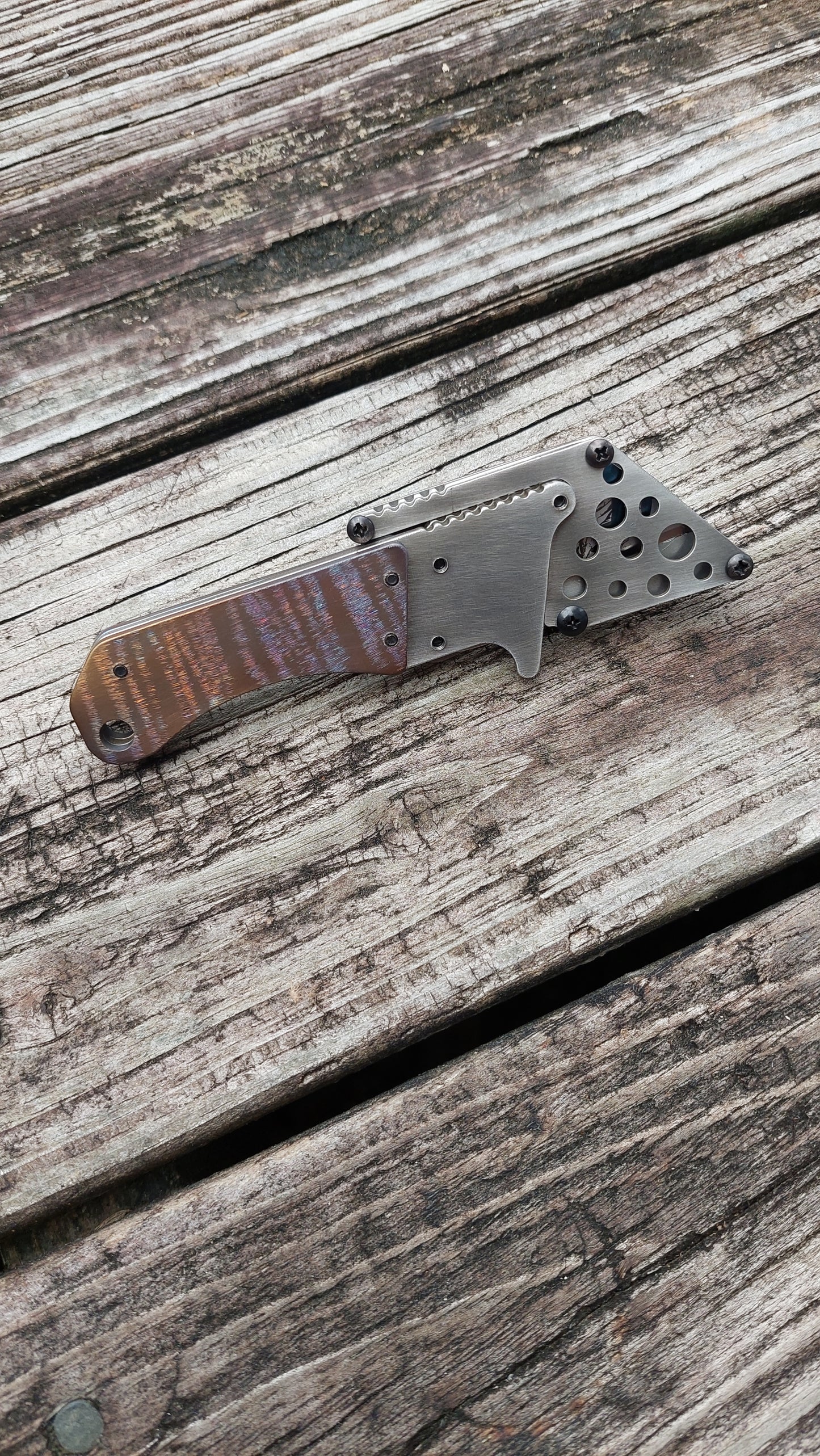 Utility Knife Fixed Blade - Mini Curve Flamed - Teale Designs Tools