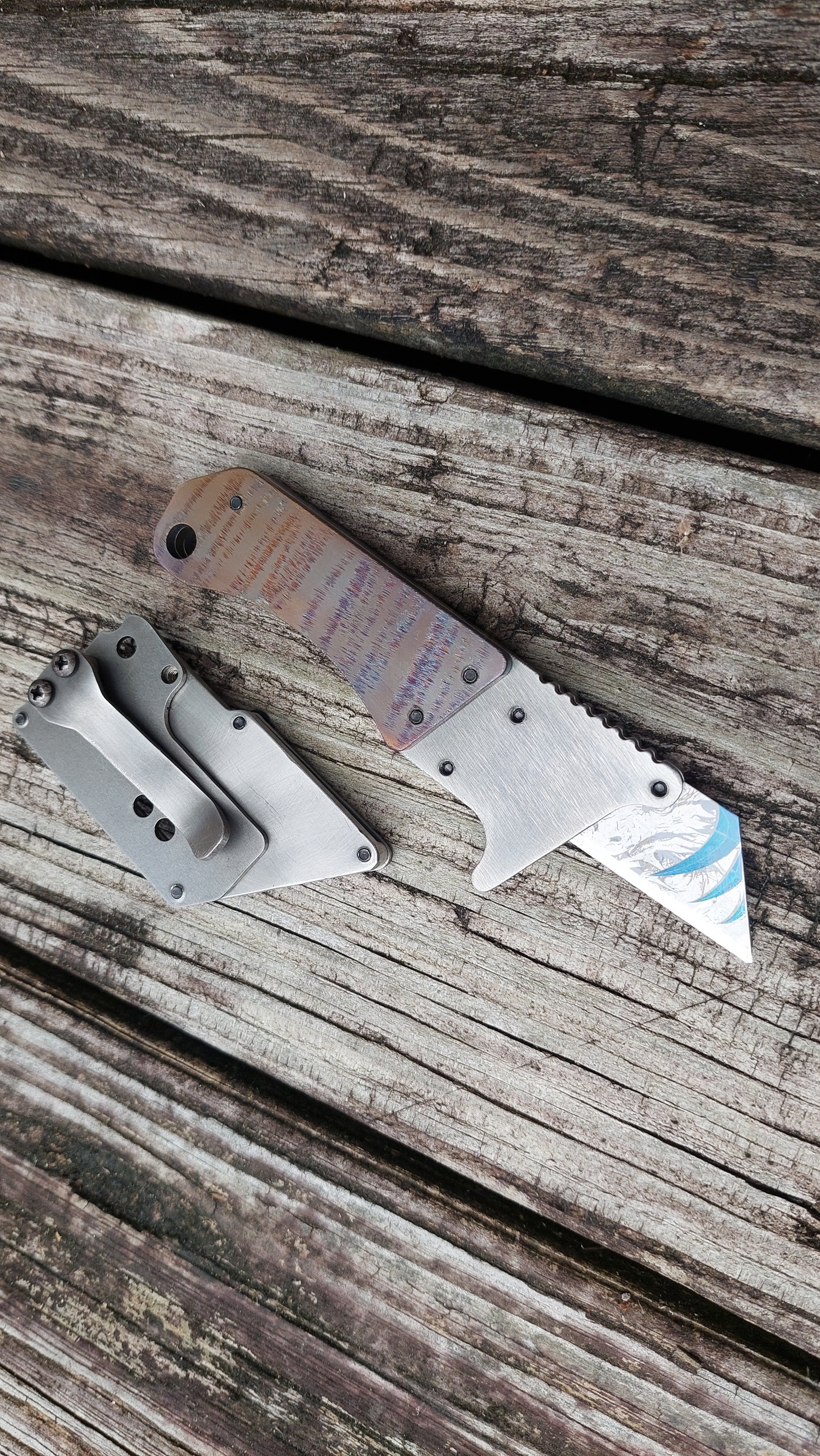 Utility Knife Fixed Blade - Mini Curve Flamed - Teale Designs Tools