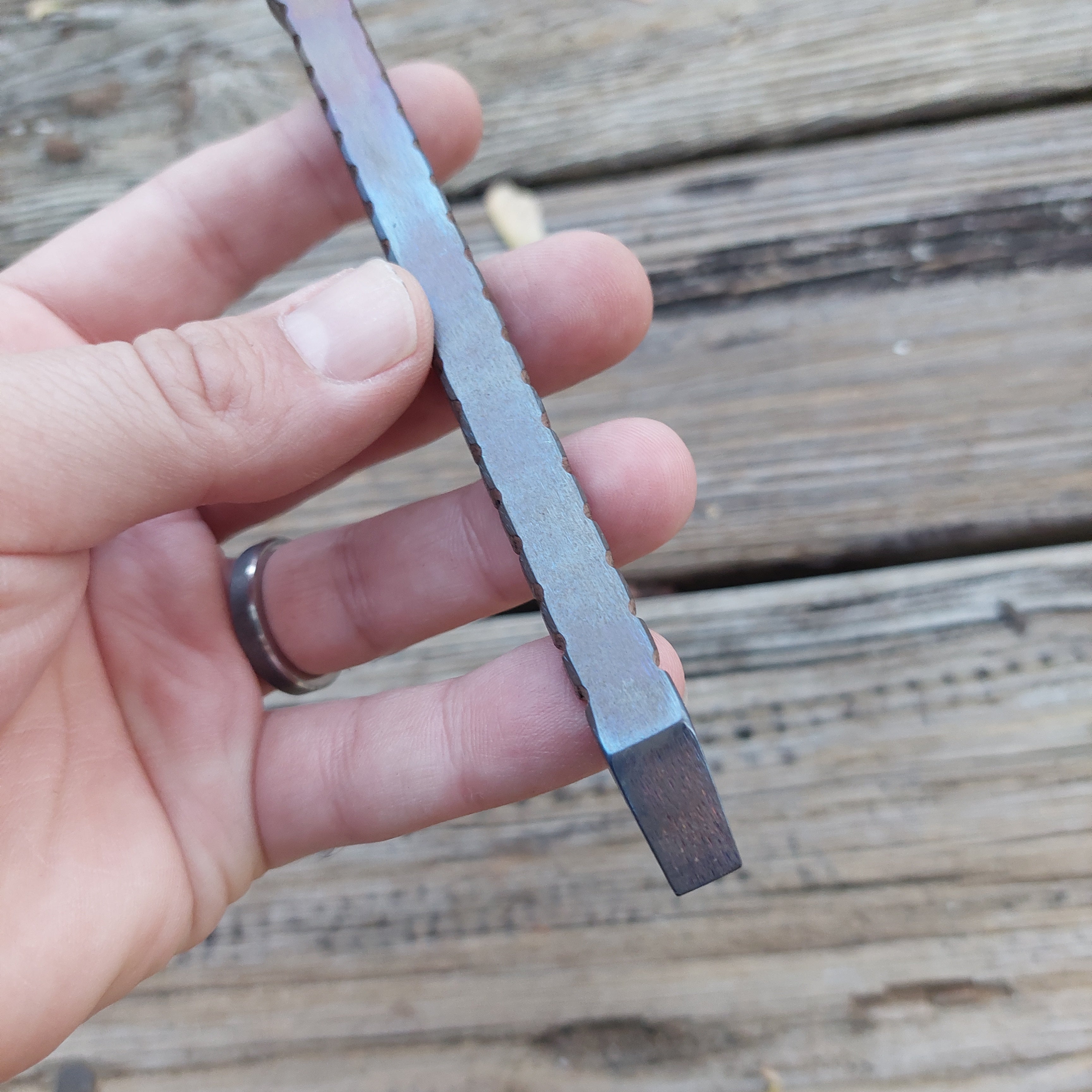 TD Pen Ti Pry - Titanium Tactical Flathead Prybar Breacher - Flamed ...