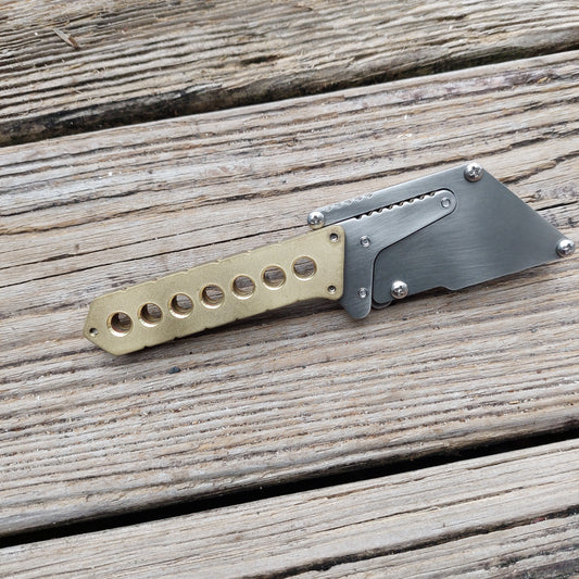 Teale Designs Tools Mini Fixed Utility Knife - Brass Polished