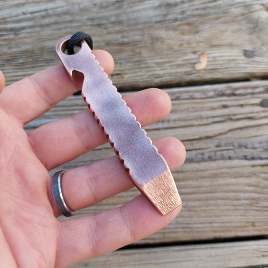 Teale Designs Tools Pocket Pry Bar - Jimped Copper