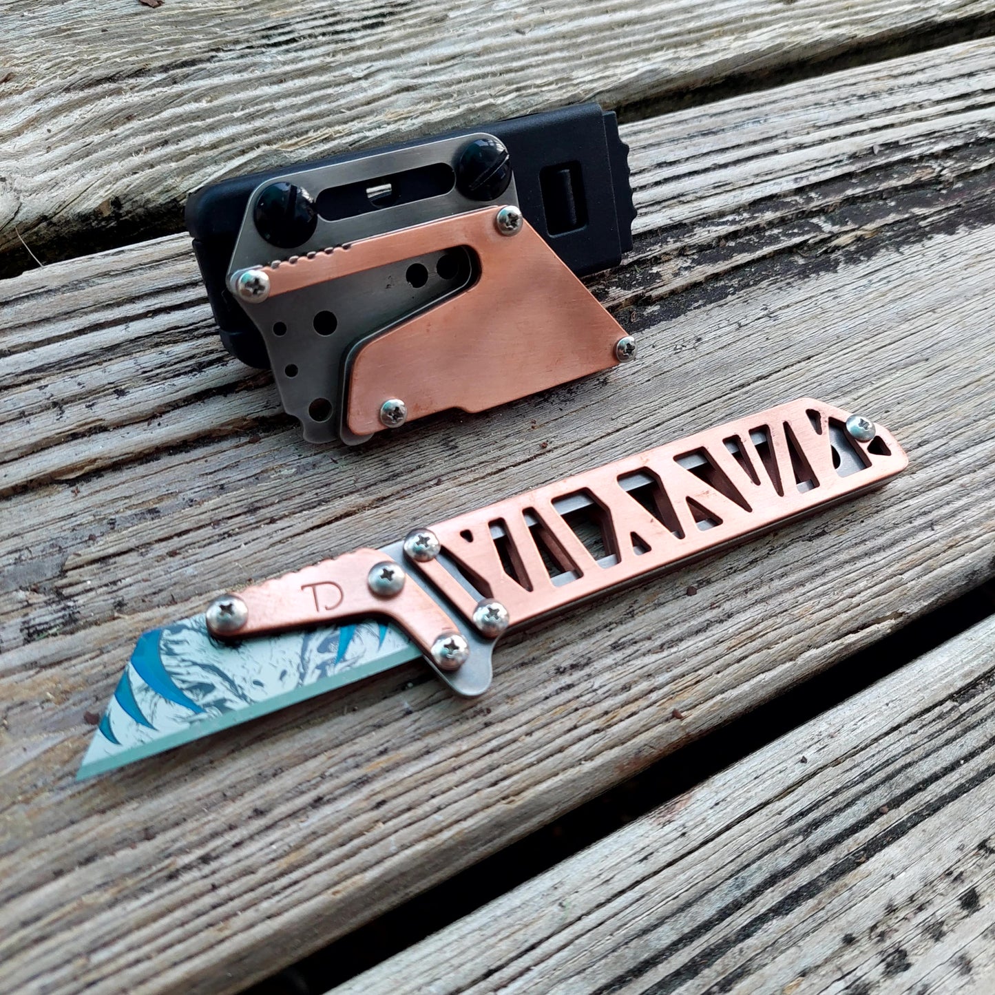 Teale Designs ToolsFixed Utility Knife - Copper Truss