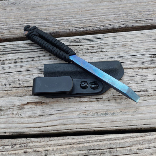 Tactical Flathead Prybar Screwdriver Breacher with IWB Kydex Holster