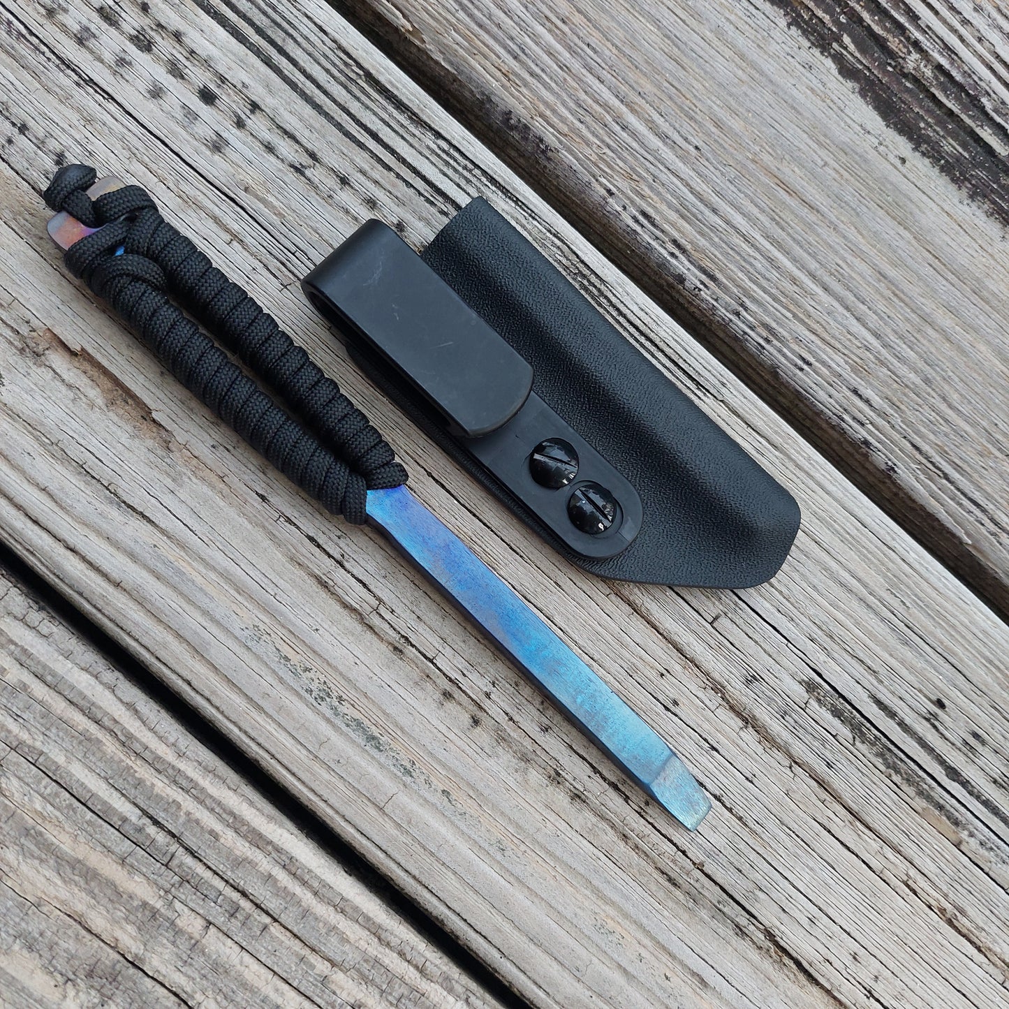 Tactical Flathead Prybar Screwdriver Breacher with IWB Kydex Holster