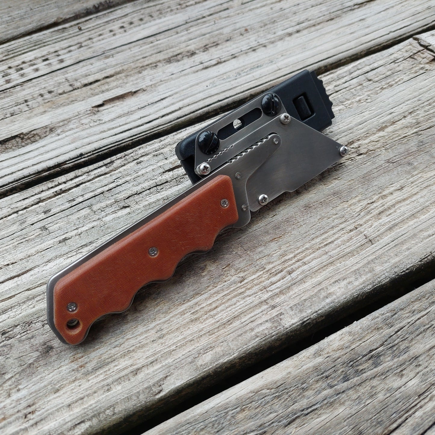 Teale Designs Tools Contour Fixed Utility Knife - Natural Micarta