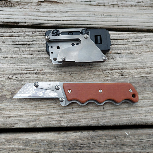 Teale Designs Tools Contour Fixed Utility Knife - Natural Micarta