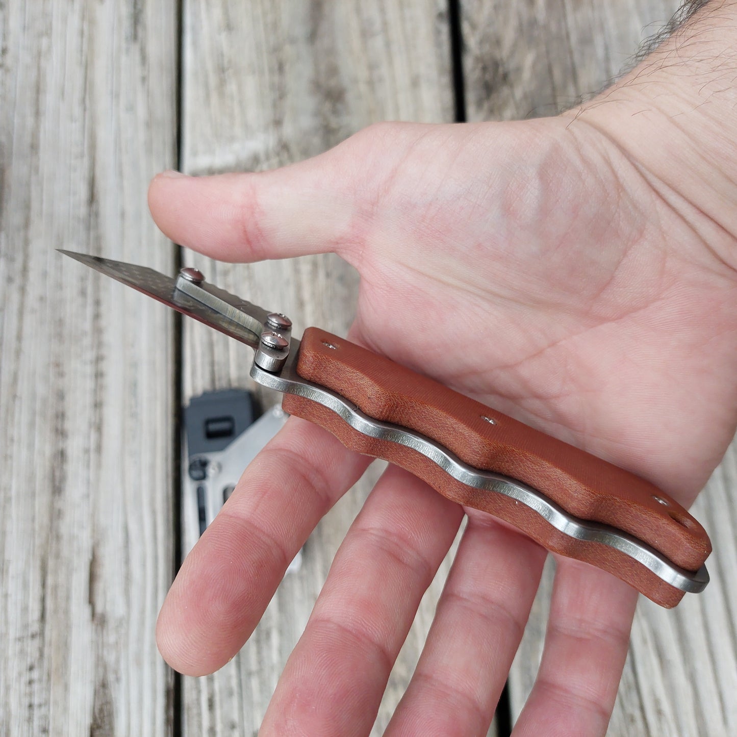 Teale Designs Tools Contour Fixed Utility Knife - Natural Micarta
