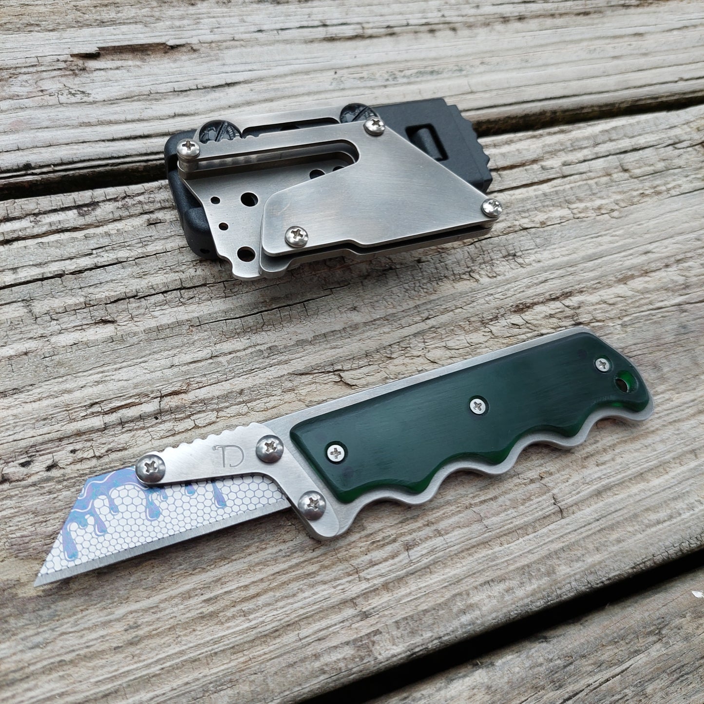 Teale Designs Tools Contour Fixed Utility Knife - Green Polycarbonate