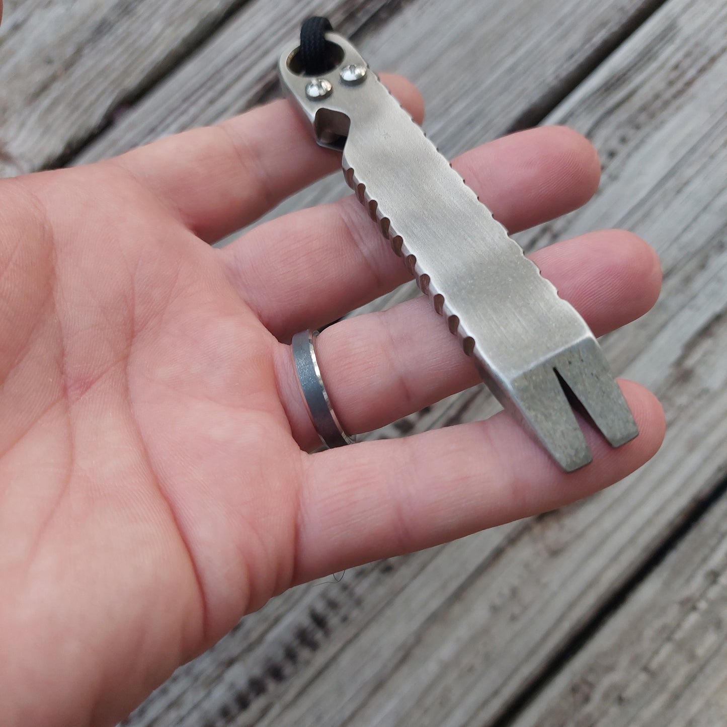 Teale Designs Tools Straight Pry - Polished Knurls Fork