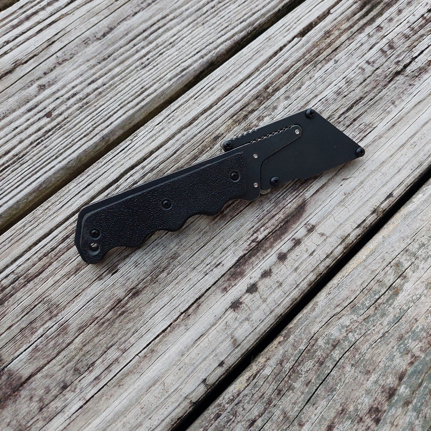 Teale Designs Tools Contour Fixed Utility Knife - Black Textured ABS Black Oxide