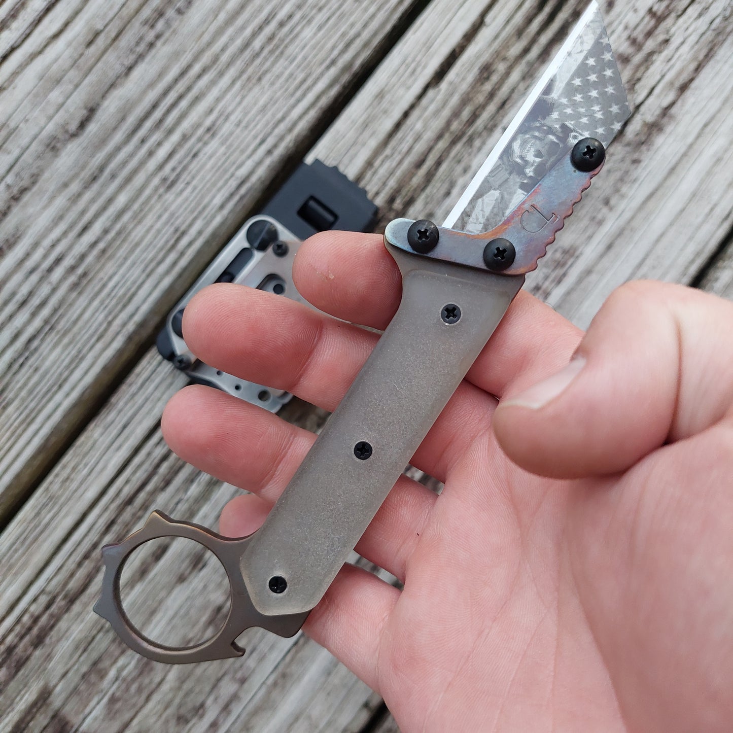 Teale Designs Tools Karambit Safety Ring Style Fixed Utility Knife - Frosted Acrylic