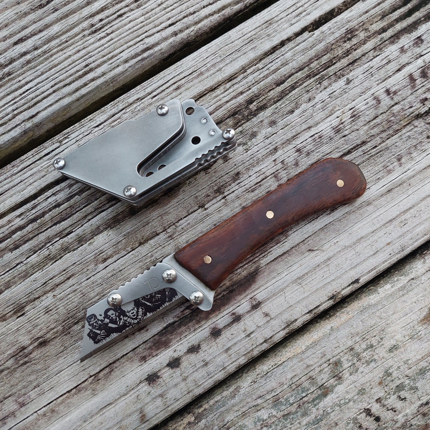 Teale Designs Tools Curve Fixed Utility Knife - Walnut