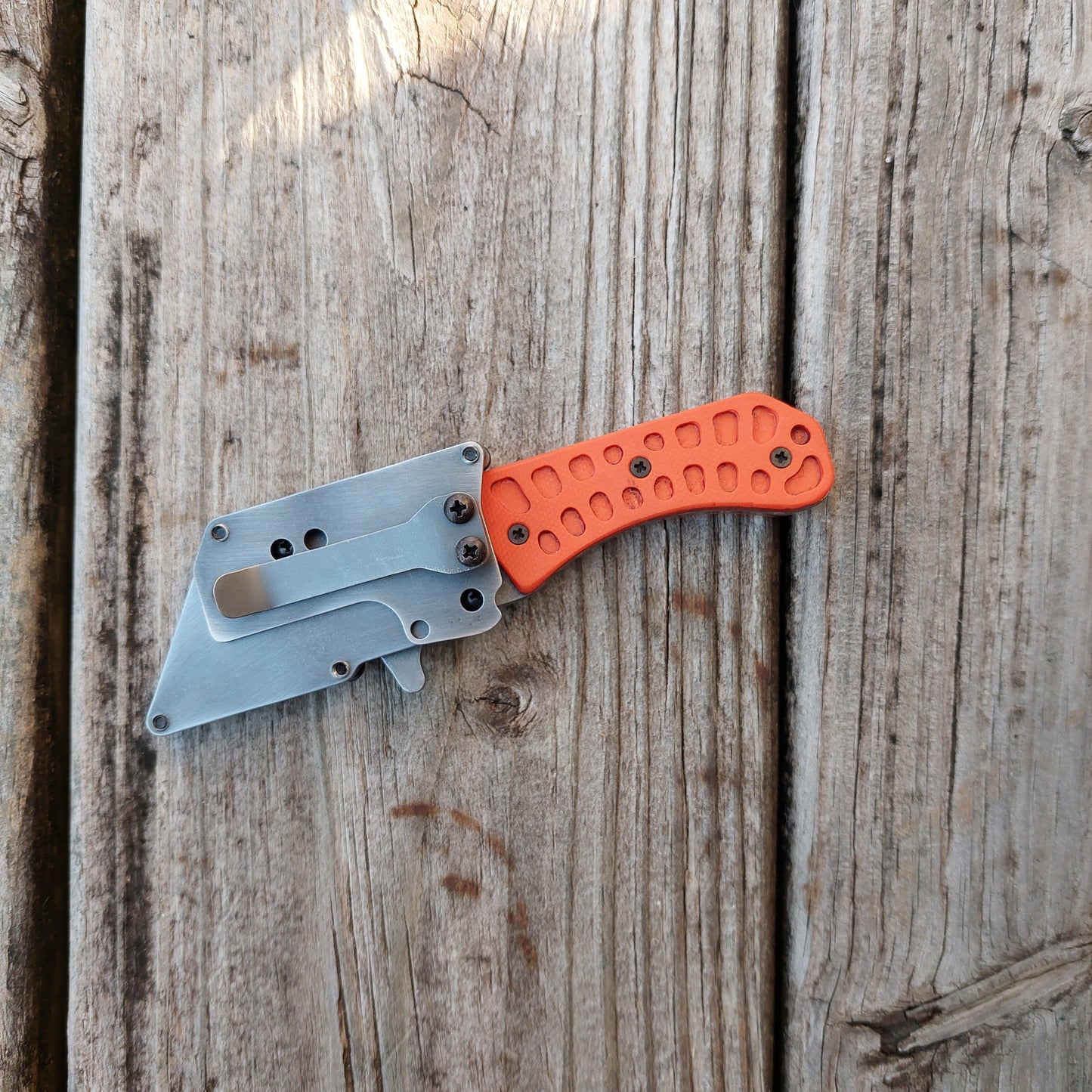 Teale Designs Tools Fixed Utility Knife - Mini Curve Orange G10