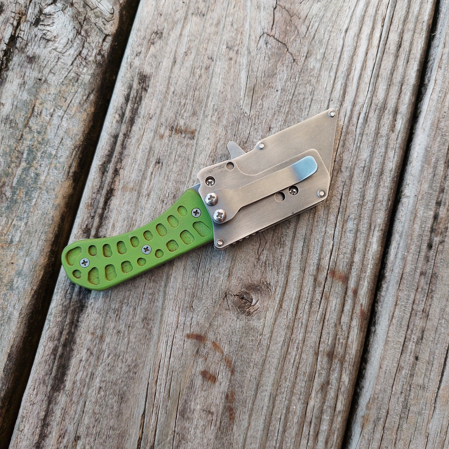 Teale Designs Tools Fixed Utility Knife - Mini Curve Green G10