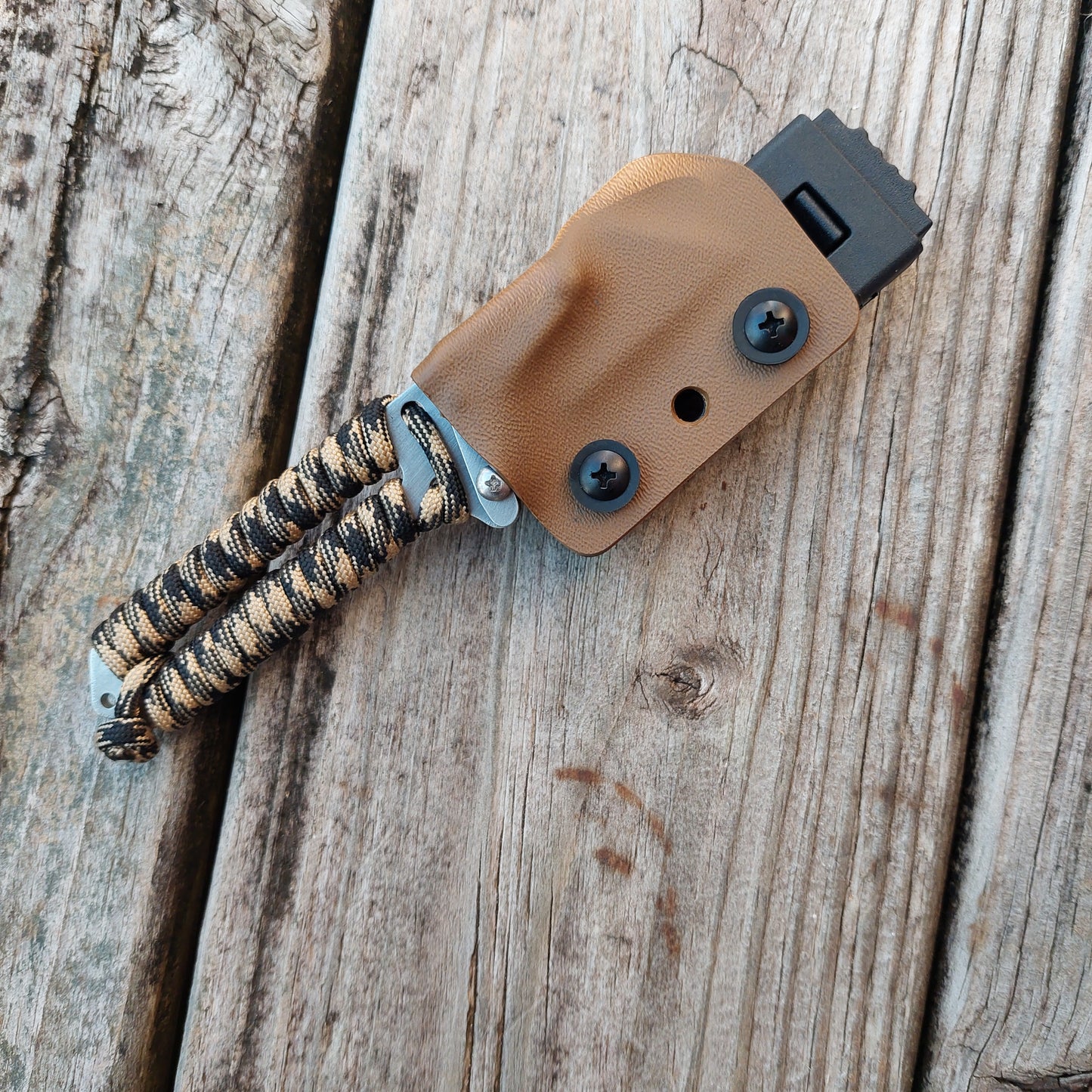 Teale Designs Tools Mini Fixed Utility Knife - Tan Black