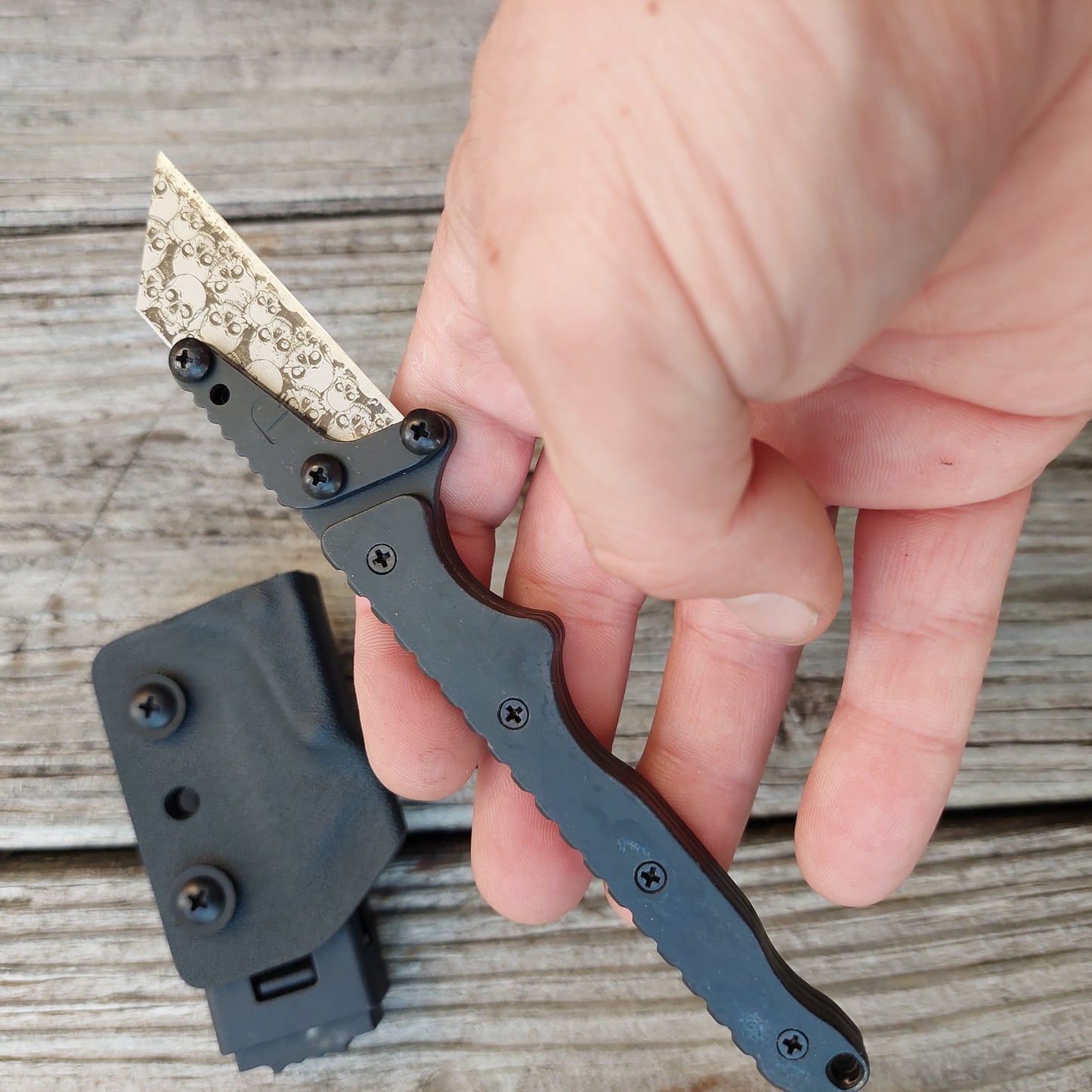 Teale Designs Tools Slim Fixed Utility Knife - Black Oxide