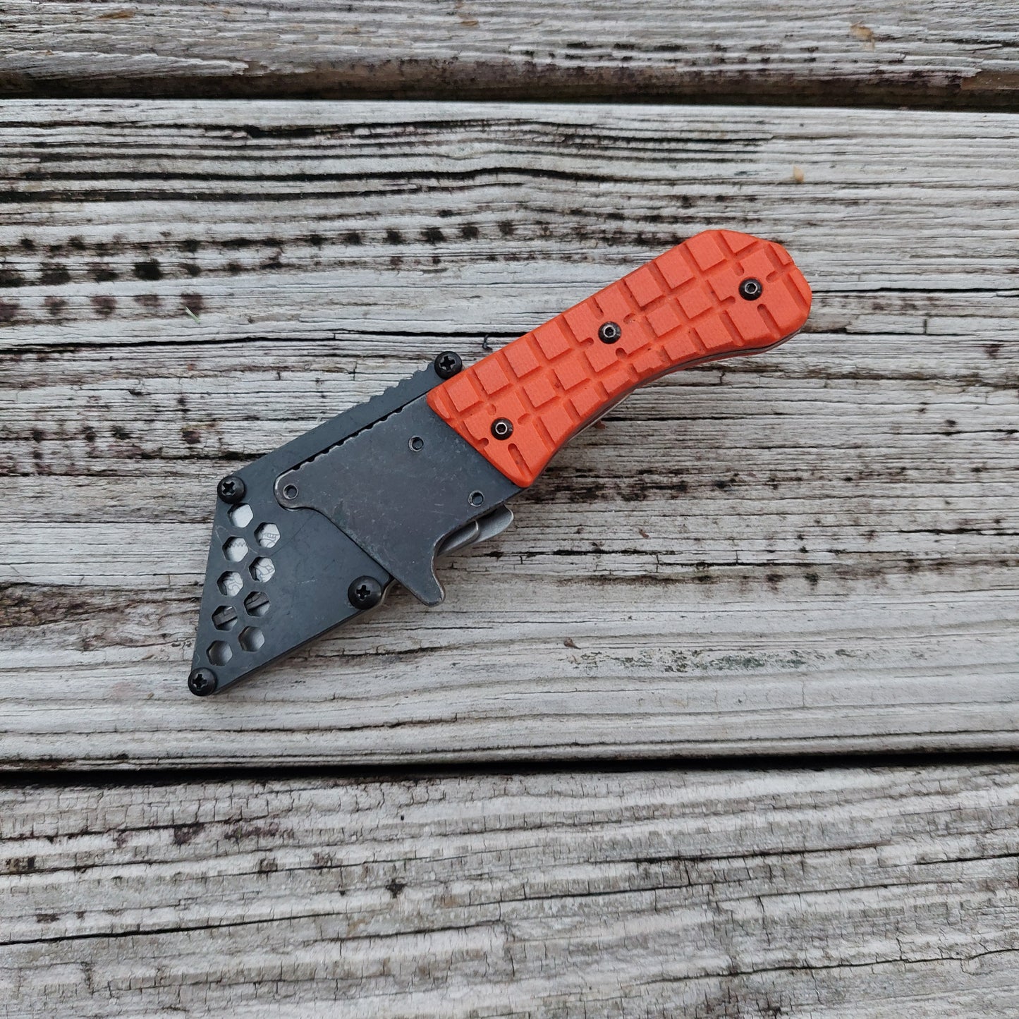 Teale Designs Tools Fixed Utility Knife - Orange Frag Pocket Sheath