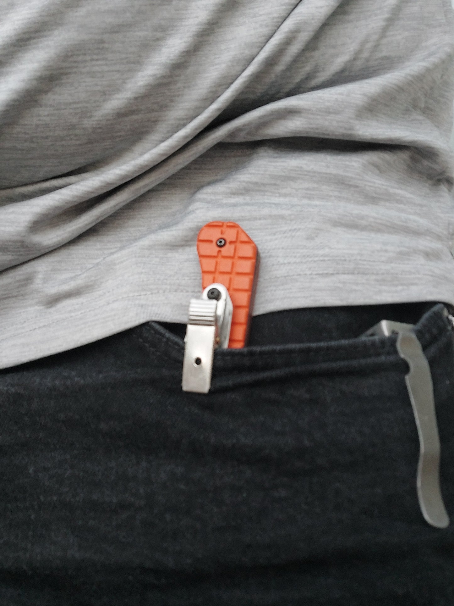 Teale Designs Tools Fixed Utility Knife - Orange Frag Pocket Sheath