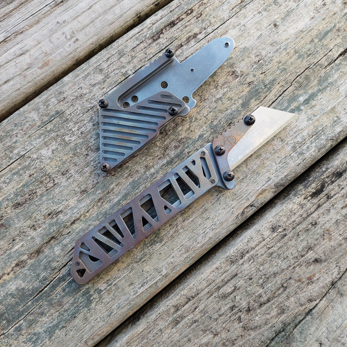 Teale Designs Tools Straight  Fixed Utility Knife - Truss Inner Pocket Clip Sheath