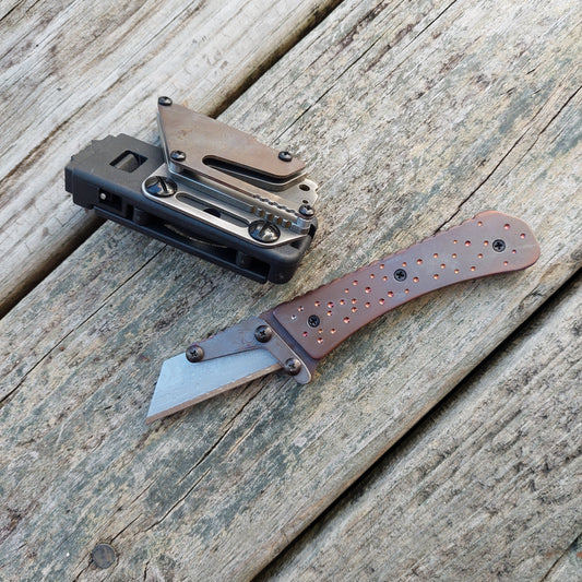 Teale Designs Tools Curve Fixed Utility Knife - Flamed Galaxy