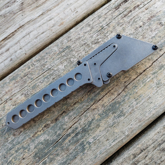 Teale Designs Tools Straight  Fixed Utility Knife - Stonewashed Holes