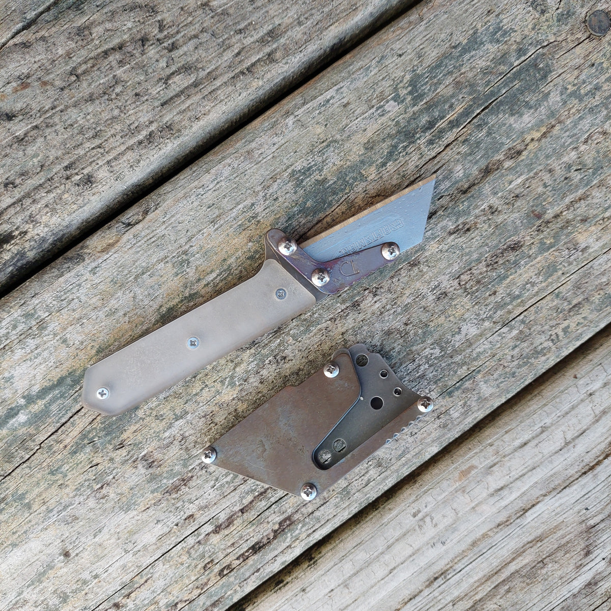Teale Designs Tools Mini Fixed Utility Knife - Flamed Frosted Acrylic