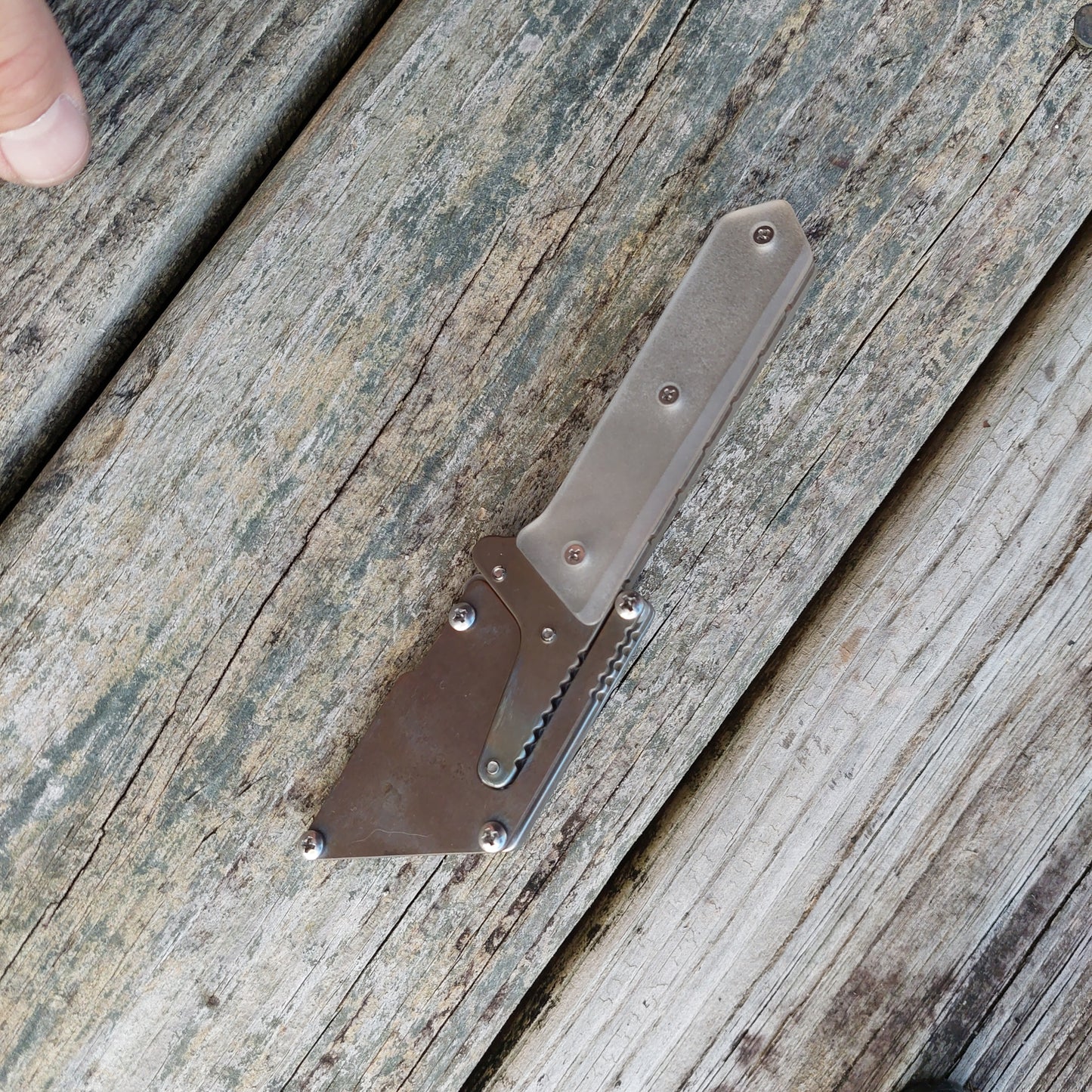 Teale Designs Tools Mini Fixed Utility Knife - Flamed Frosted Acrylic
