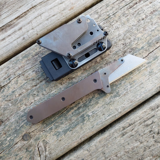 Teale Designs Tools Straight Fixed Utility Knife - Flamed