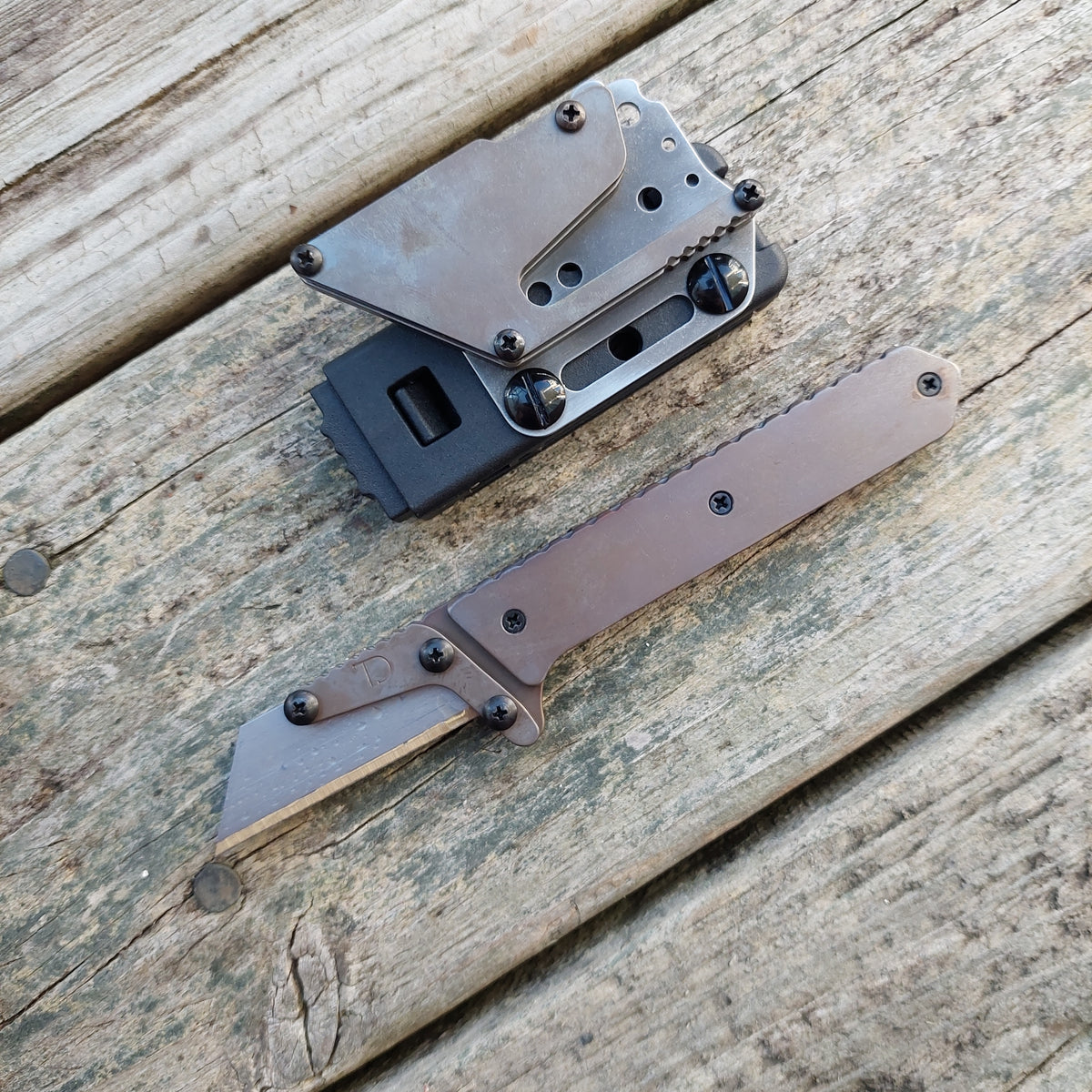Teale Designs Tools Straight Fixed Utility Knife - Flamed