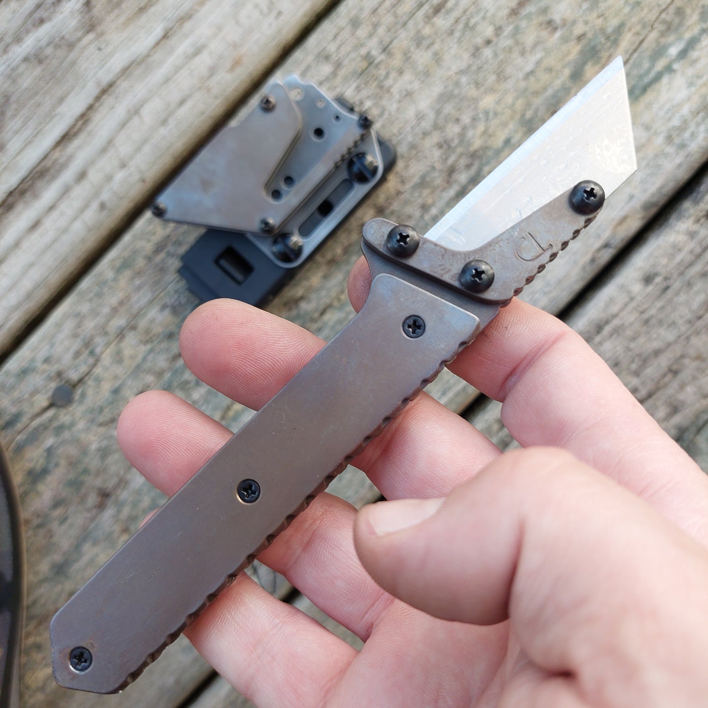 Teale Designs Tools Straight Fixed Utility Knife - Flamed