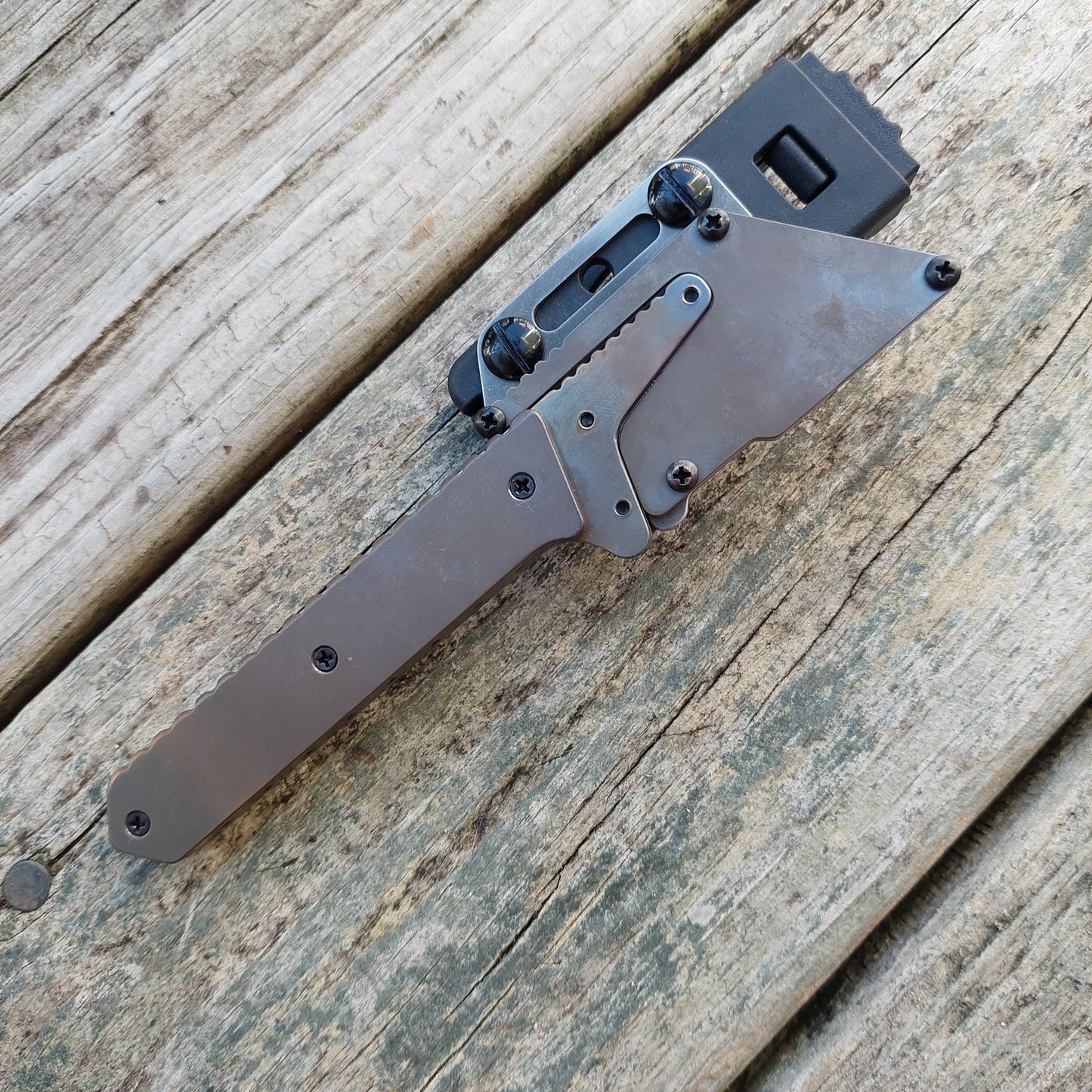 Teale Designs Tools Straight Fixed Utility Knife - Flamed