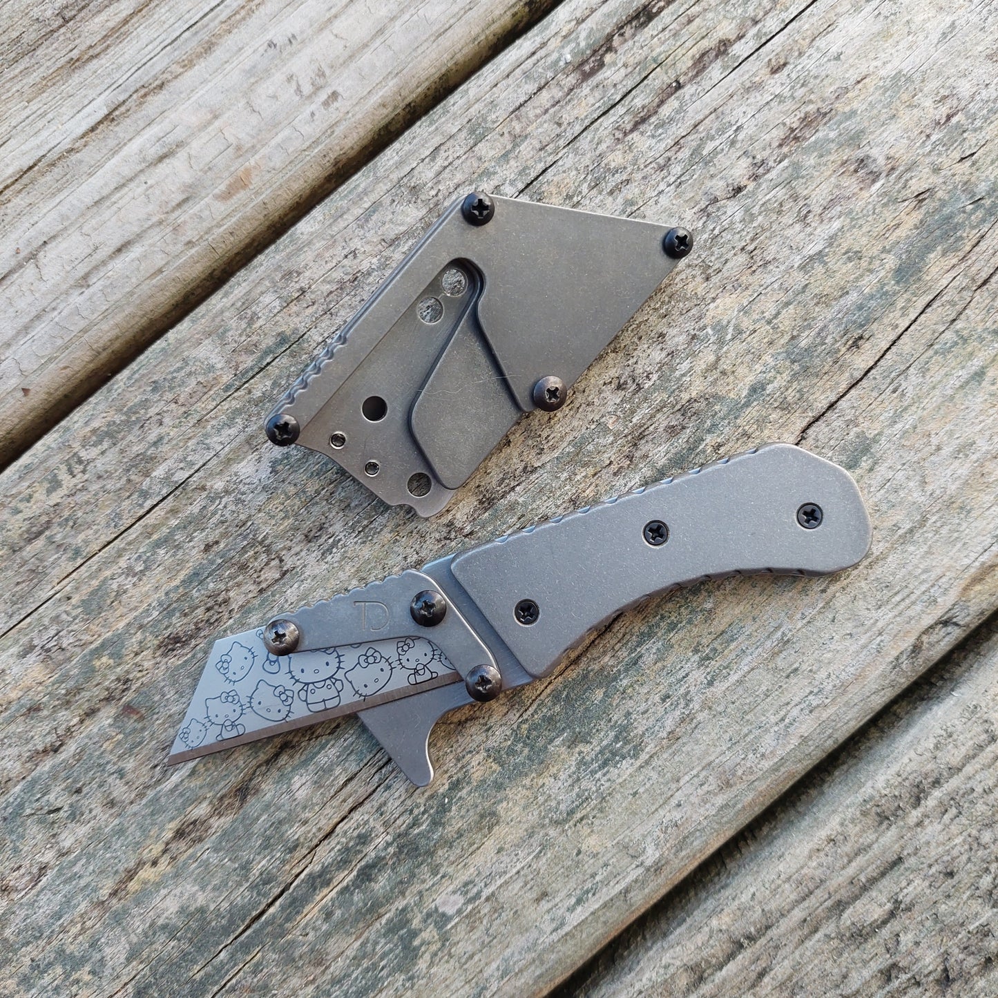 Teale Designs Tools Fixed Utility Knife - Mini Curve Stonewashed